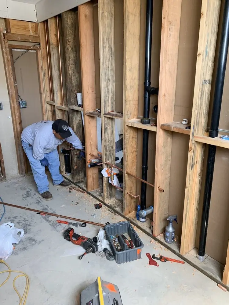 Commercial rough-in plumbing for Water Heater Replacement in Progress Park